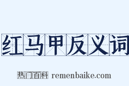 红马甲反义词是什么意思的图片